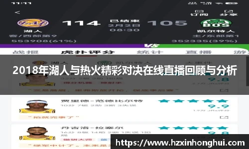 2018年湖人与热火精彩对决在线直播回顾与分析